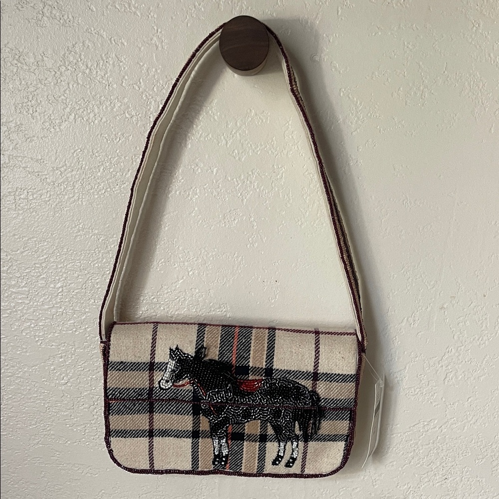 Anthropologie Fiona Beqded Horse Bag. NWT - Picture 7 of 8